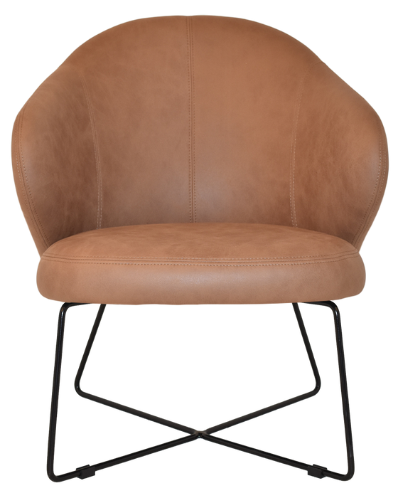 Arm Chair Hugo Cross Sled Black