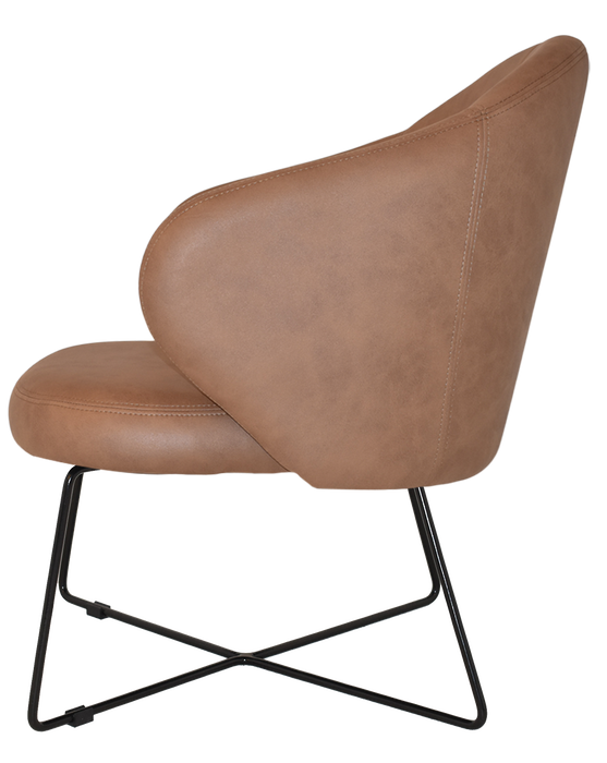 Arm Chair Hugo Cross Sled Black