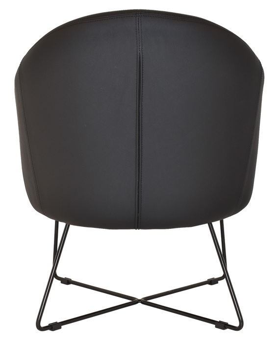 Arm Chair Hugo Cross Sled Black