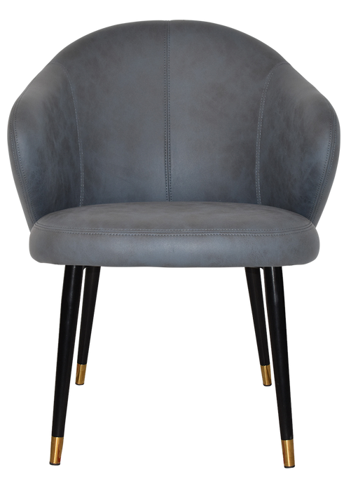 Arm Chair Hugo Metal (Slim) Black Brass