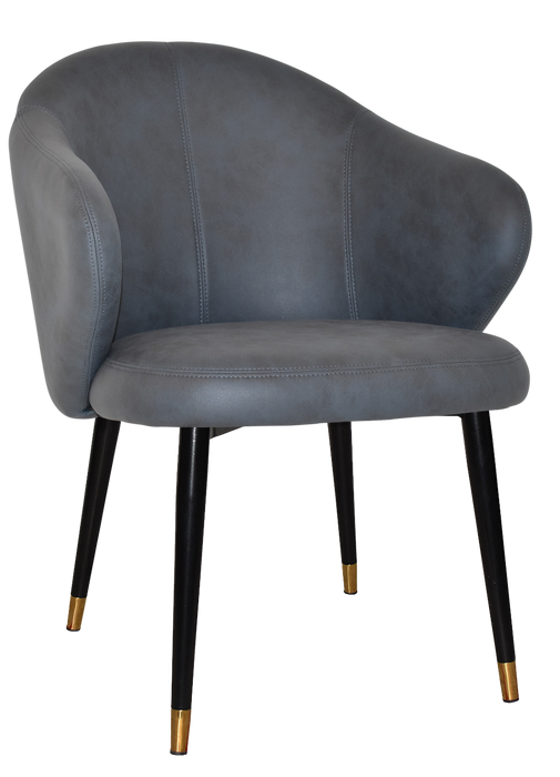 Arm Chair Hugo Metal (Slim) Black Brass