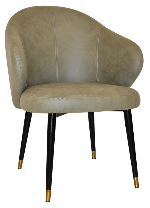 Arm Chair Hugo Metal (Slim) Black Brass