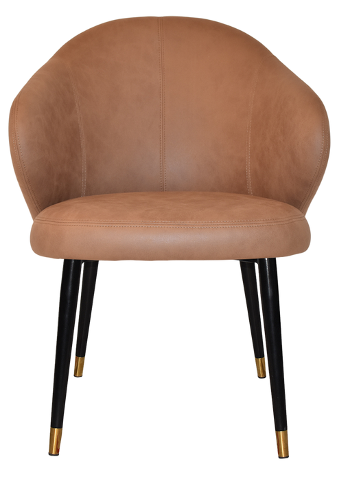 Arm Chair Hugo Metal (Slim) Black Brass