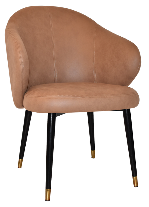 Arm Chair Hugo Metal (Slim) Black Brass