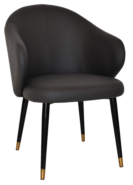 Arm Chair Hugo Metal (Slim) Black Brass