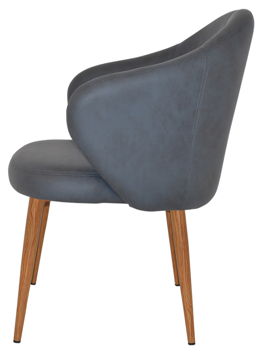 Arm Chair Hugo Metal Light Oak