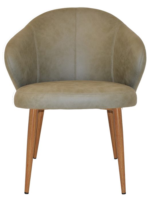 Arm Chair Hugo Metal Light Oak