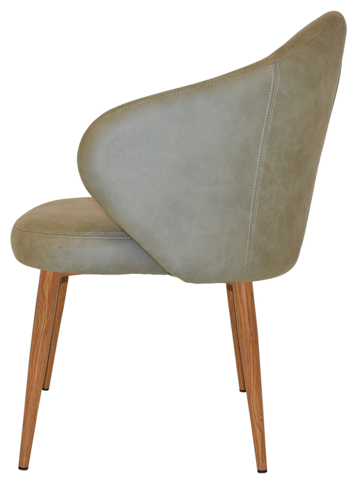 Arm Chair Hugo Metal Light Oak