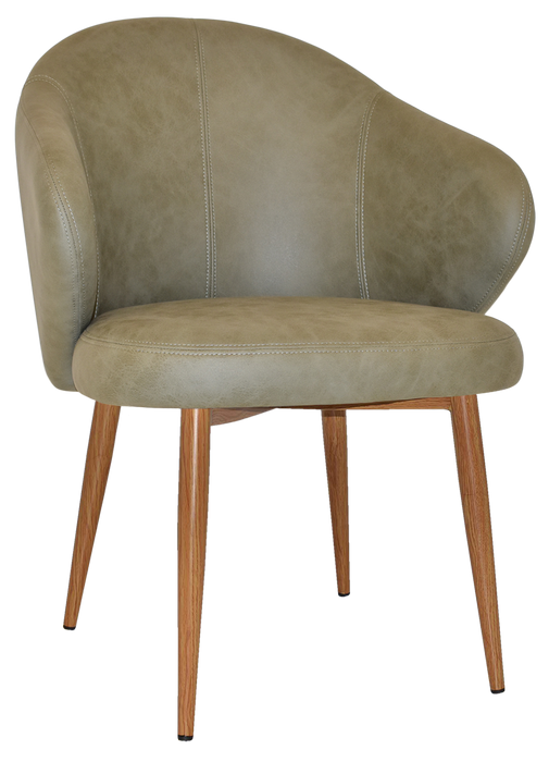 Arm Chair Hugo Metal Light Oak