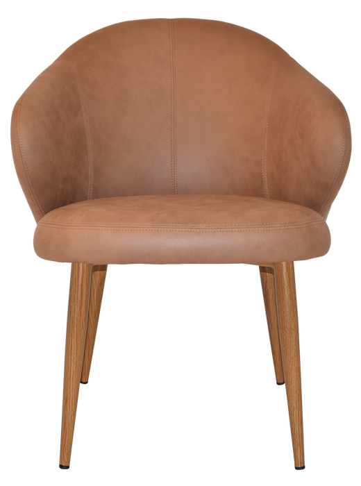 Arm Chair Hugo Metal Light Oak