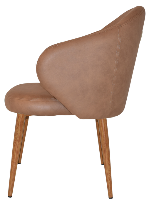 Arm Chair Hugo Metal Light Oak