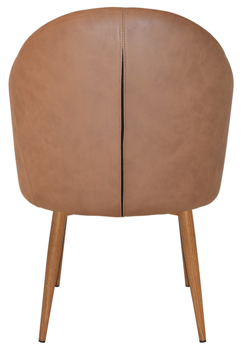 Arm Chair Hugo Metal Light Oak