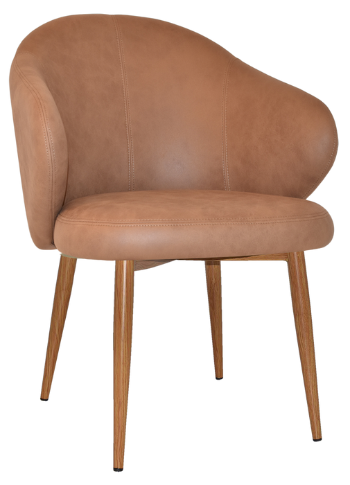 Arm Chair Hugo Metal Light Oak