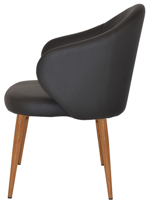 Arm Chair Hugo Metal Light Oak