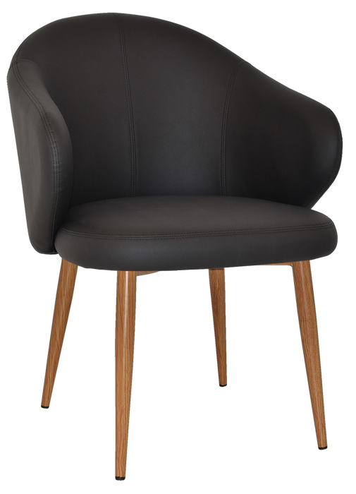 Arm Chair Hugo Metal Light Oak