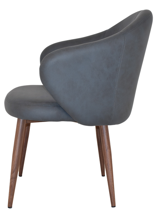 Arm Chair Hugo Metal Light Walnut