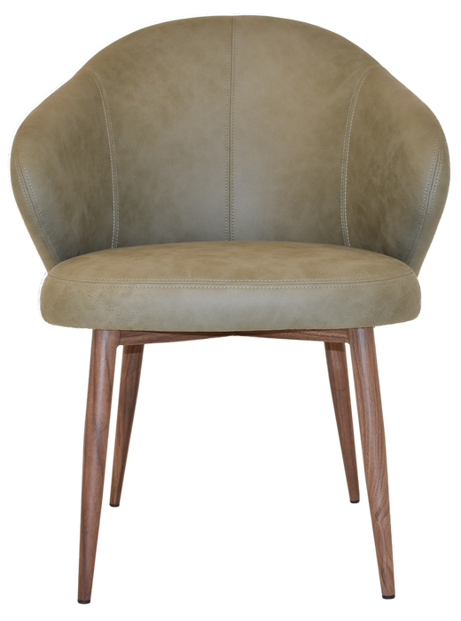 Arm Chair Hugo Metal Light Walnut