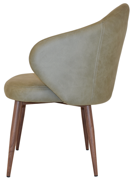 Arm Chair Hugo Metal Light Walnut