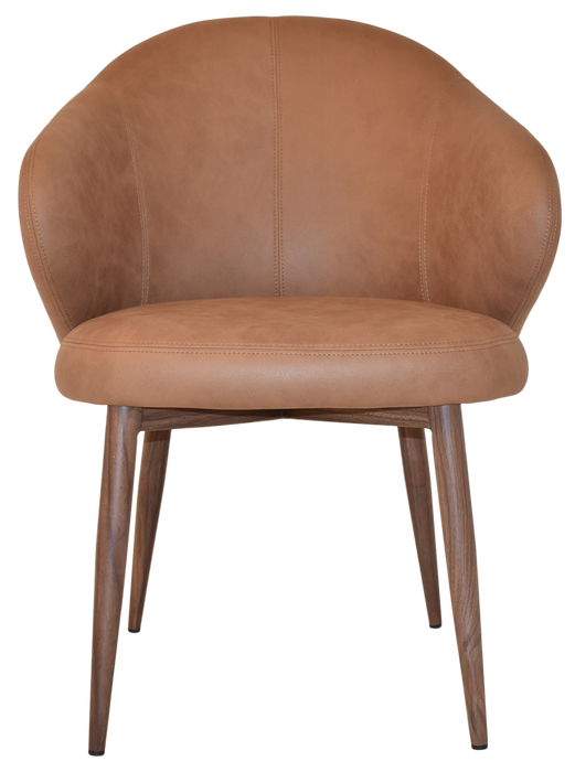 Arm Chair Hugo Metal Light Walnut