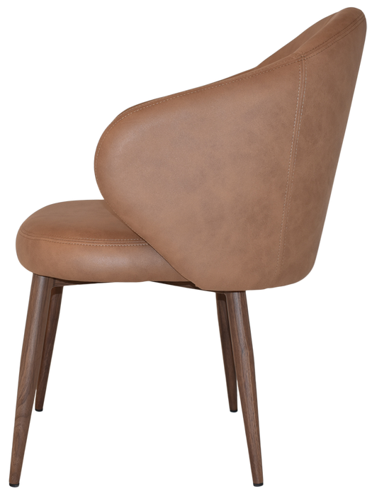 Arm Chair Hugo Metal Light Walnut