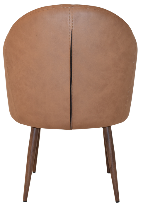 Arm Chair Hugo Metal Light Walnut