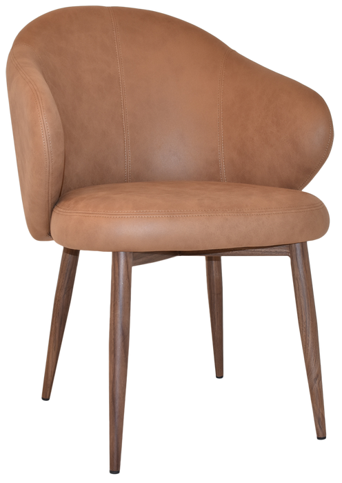 Arm Chair Hugo Metal Light Walnut