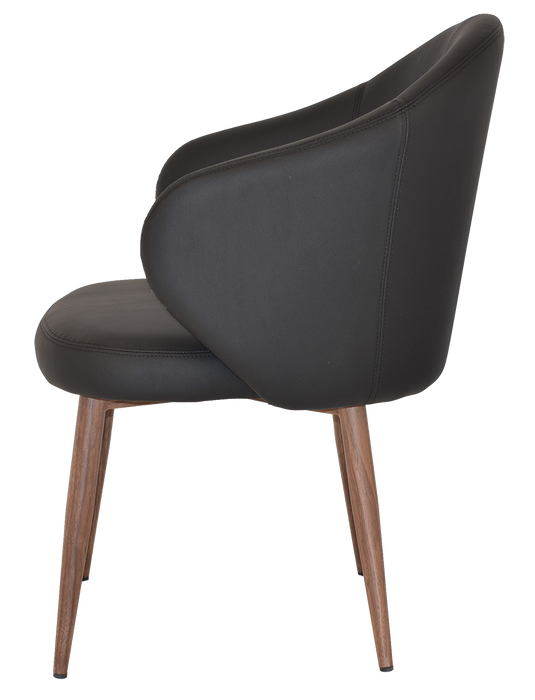 Arm Chair Hugo Metal Light Walnut