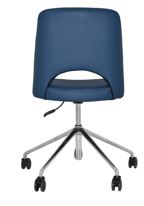 Chair Albury Castor V2 Polished Aluminium - Vinyl