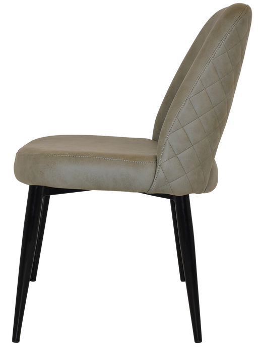 Chair Albury Metal Black - Pelle/Benito