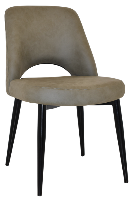 Chair Albury Metal Black - Pelle/Benito