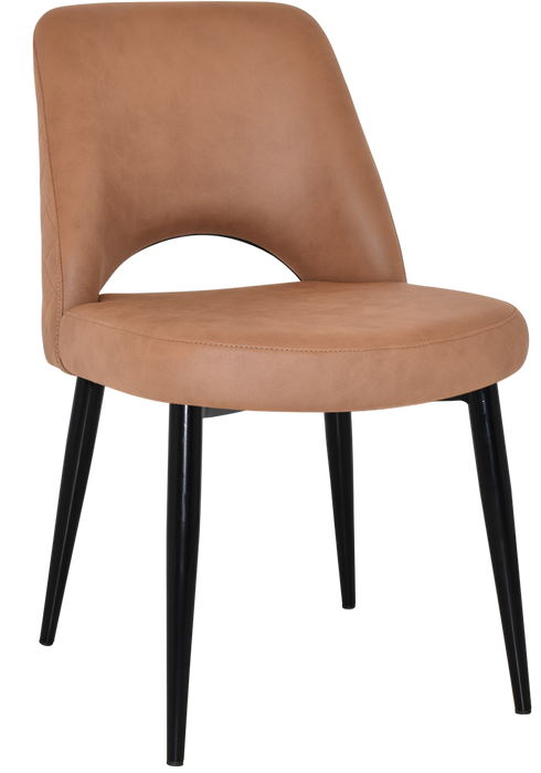 Chair Albury Metal Black - Pelle/Benito