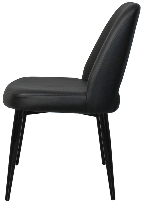 Chair Albury Metal Black - Vinyl