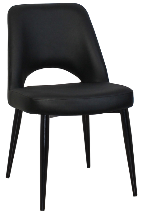 Chair Albury Metal Black - Vinyl