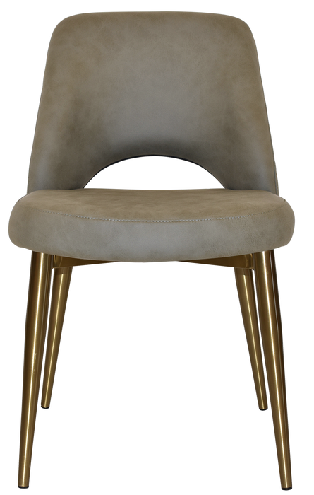 Chair Albury Metal (Slim) Brass - Pelle/Benito