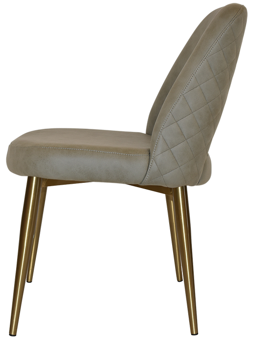 Chair Albury Metal (Slim) Brass - Pelle/Benito