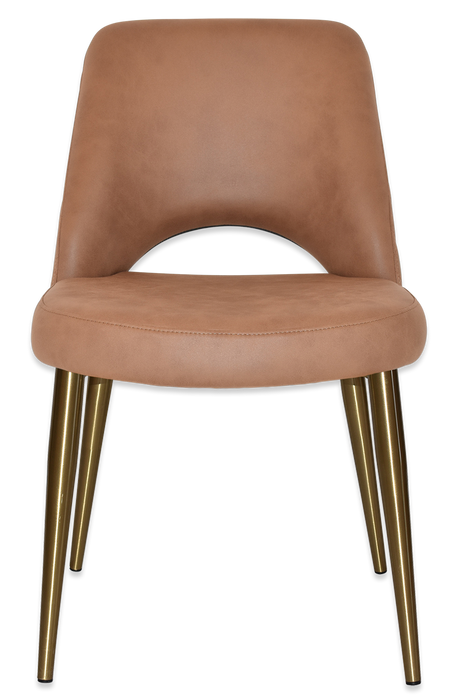 Chair Albury Metal (Slim) Brass - Pelle/Benito