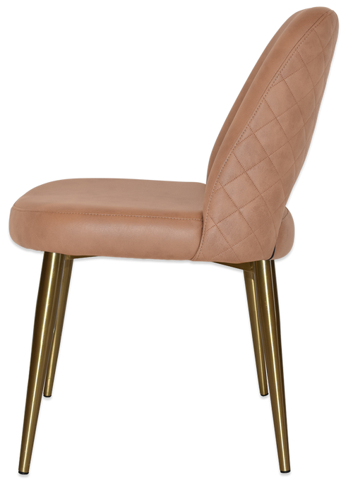 Chair Albury Metal (Slim) Brass - Pelle/Benito