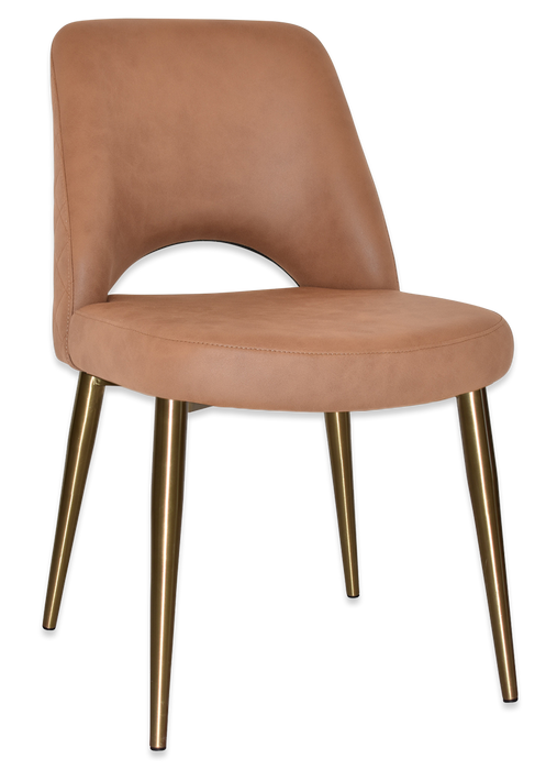 Chair Albury Metal (Slim) Brass - Pelle/Benito