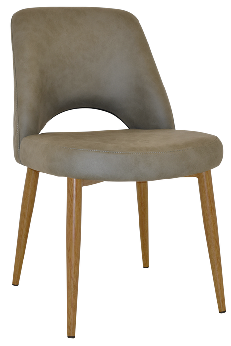 Chair Albury Metal Light Oak - Pelle/Benito