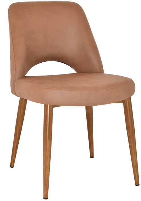 Chair Albury Metal Light Oak - Pelle/Benito