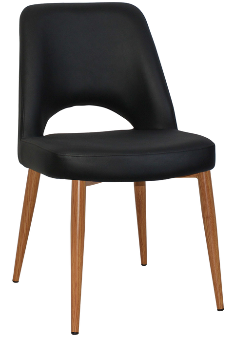 Chair Albury Metal Light Oak - Vinyl