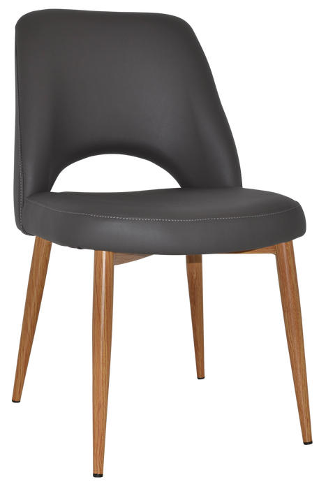 Chair Albury Metal Light Oak - Vinyl