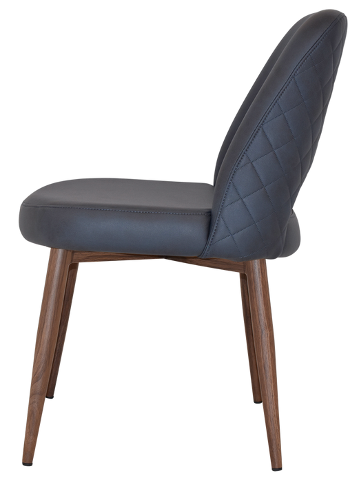 Chair Albury Metal Light Walnut - Pelle/Benito