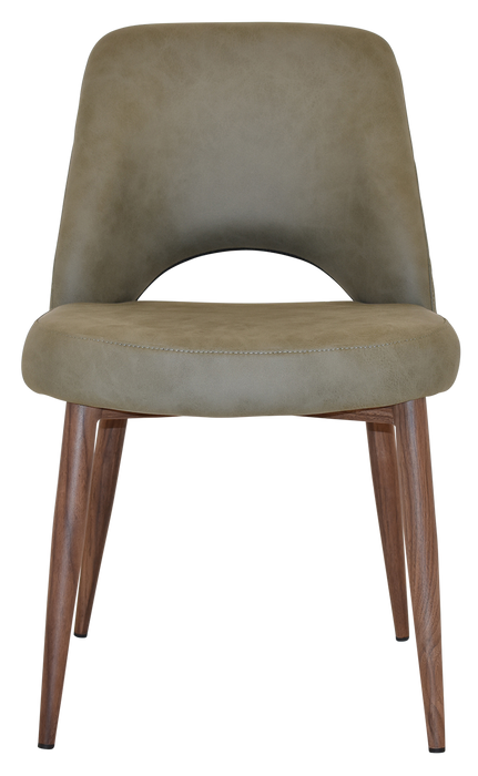 Chair Albury Metal Light Walnut - Pelle/Benito