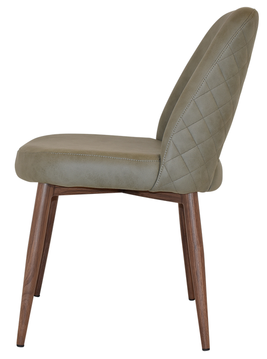 Chair Albury Metal Light Walnut - Pelle/Benito