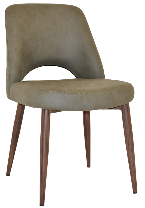 Chair Albury Metal Light Walnut - Pelle/Benito