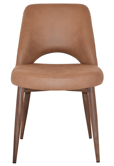 Chair Albury Metal Light Walnut - Pelle/Benito