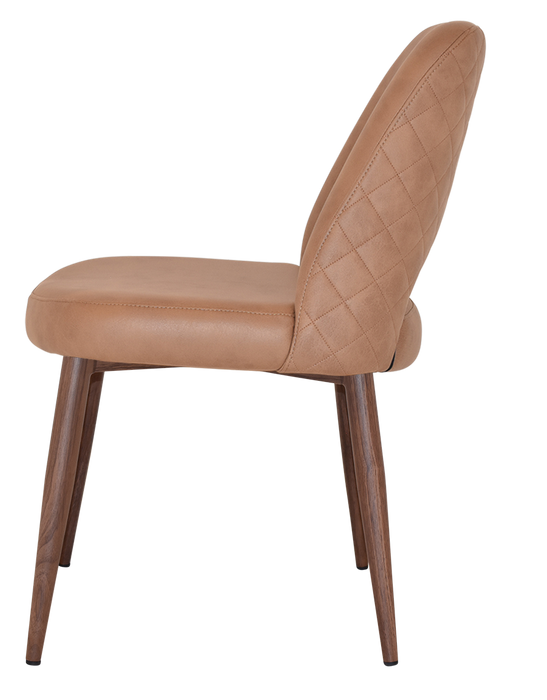 Chair Albury Metal Light Walnut - Pelle/Benito