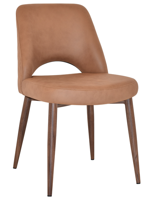 Chair Albury Metal Light Walnut - Pelle/Benito