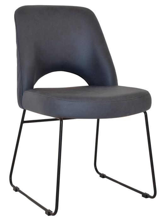 Chair Albury Sled Black - Pelle/Benito